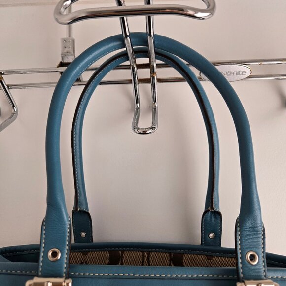 Coach Teal/Turquoise Signature Hampton Bag - Picture 4 of 15